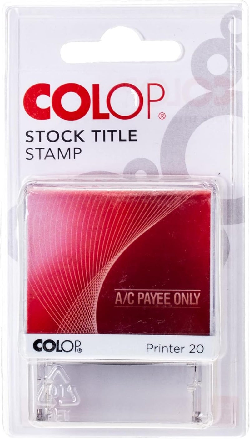 Colop ختم عبارة كولوب 14X38 مم A/C مستفيد في عبوة بلاستيكية - عبوة من 02 - Image 1